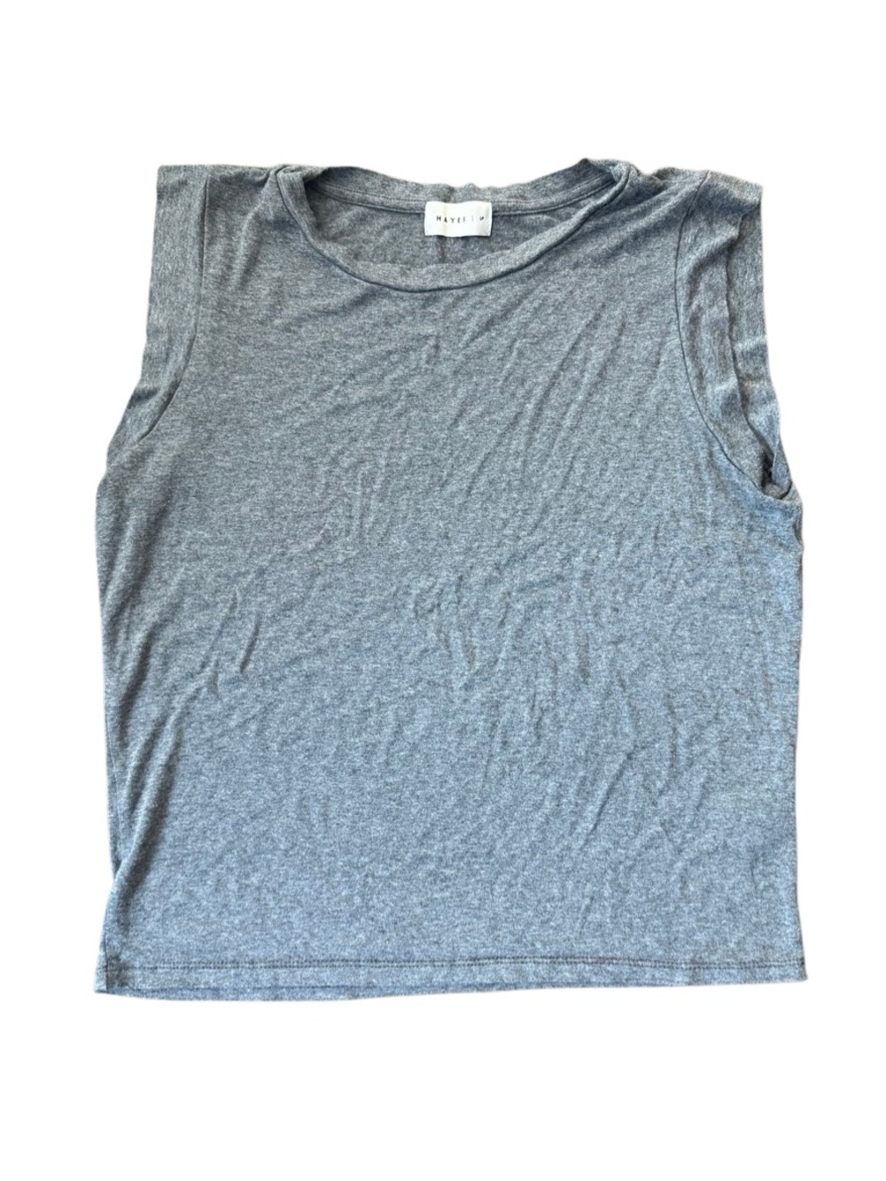 Hayes Muscle Tee Tank Shirt Large Petite Grey